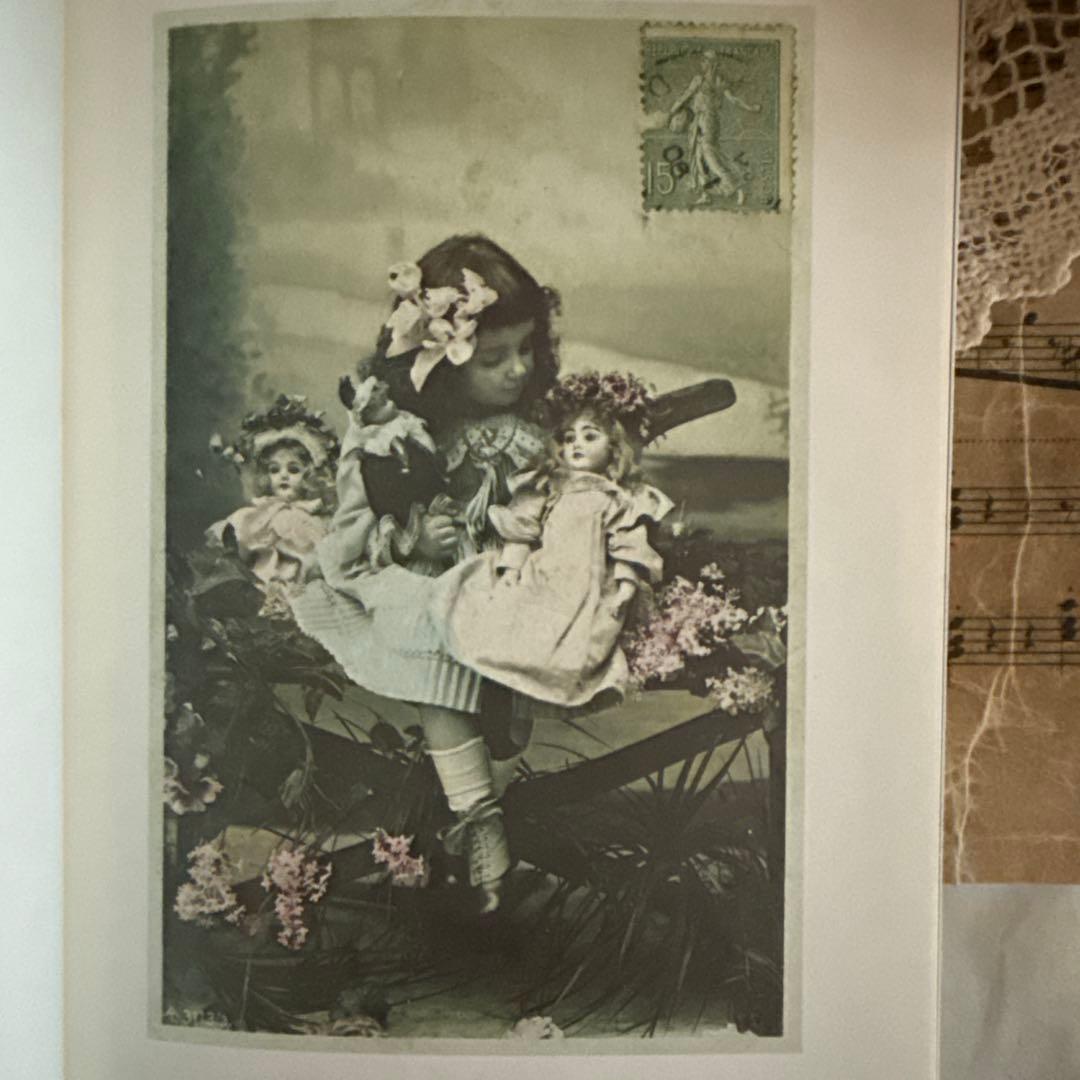 入手困難★美しい少女と人形のビンテージ写真集ヴィクトリアン洋書ジャンクジャーナル