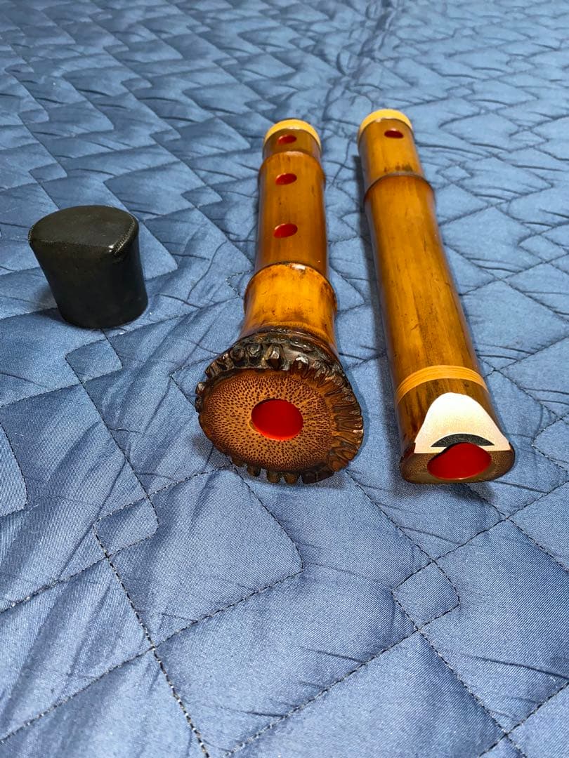 粹鏡銘　尺八6寸菅