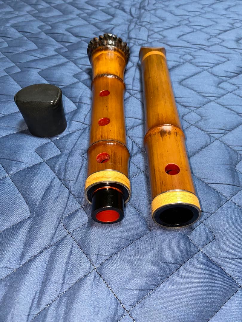 粹鏡銘　尺八6寸菅