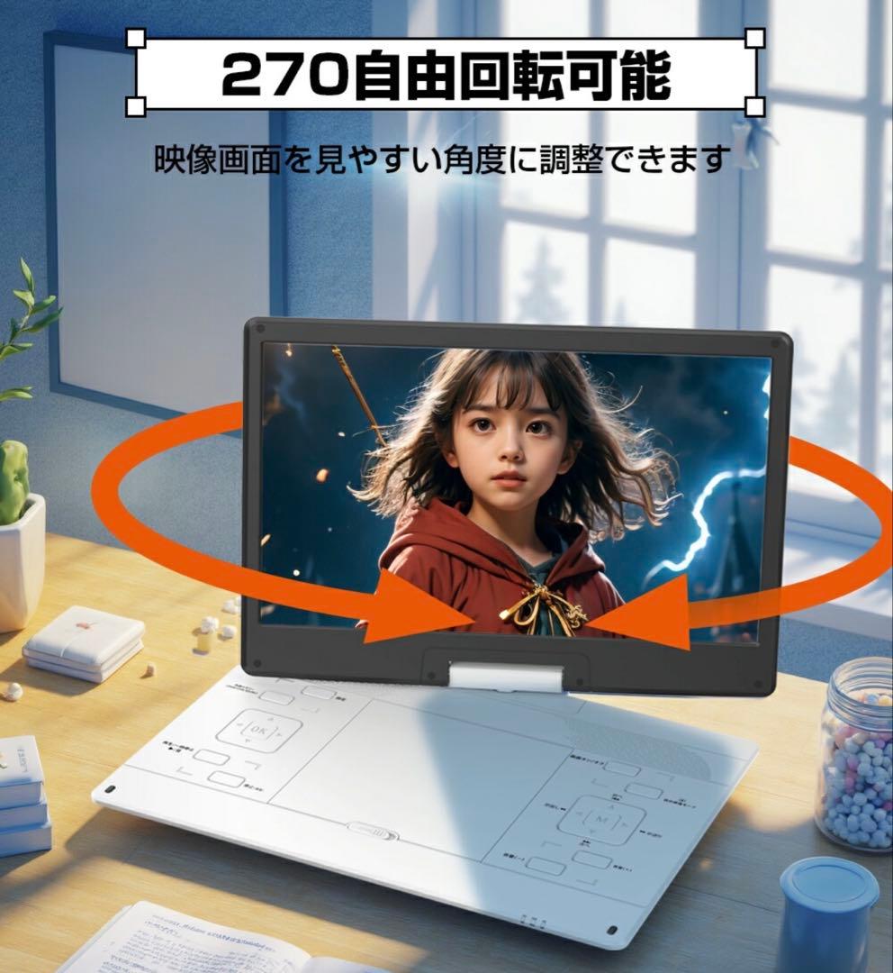 ポータブルDVDプレーヤー 17.9型 15.6インチ 約105万画素