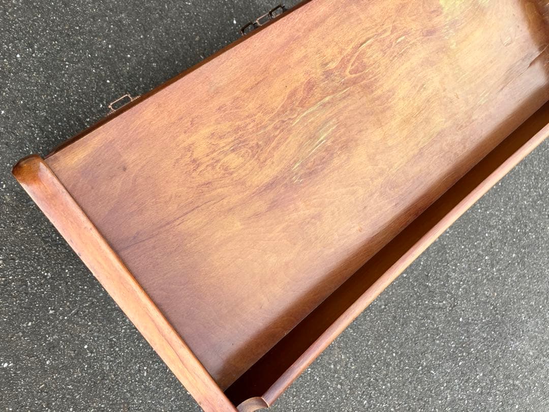 昭和　レトロ　古家具　ガラス戸　木製キャビネット　食器棚　サイドボード　本棚