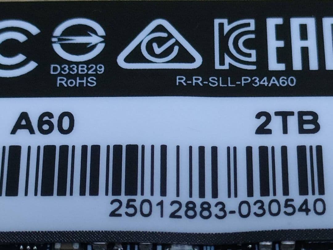 s*c様 SP M.2 2280 PCIe Gen 3 SSD A60 2TB