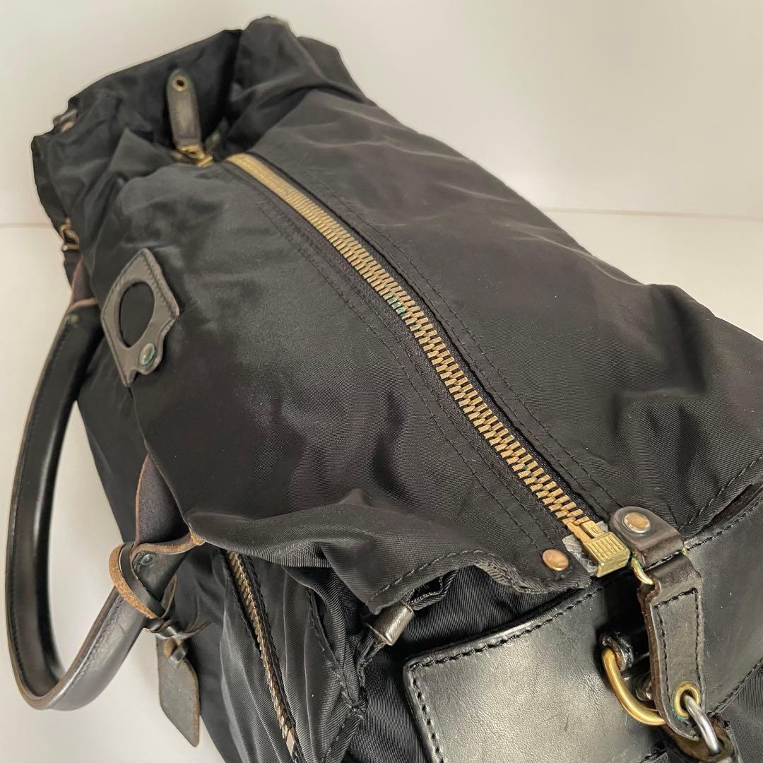 ✨️美品✨️ Felisi P4 ボストン　ハンドバッグ　ナイロン　レザー　黒