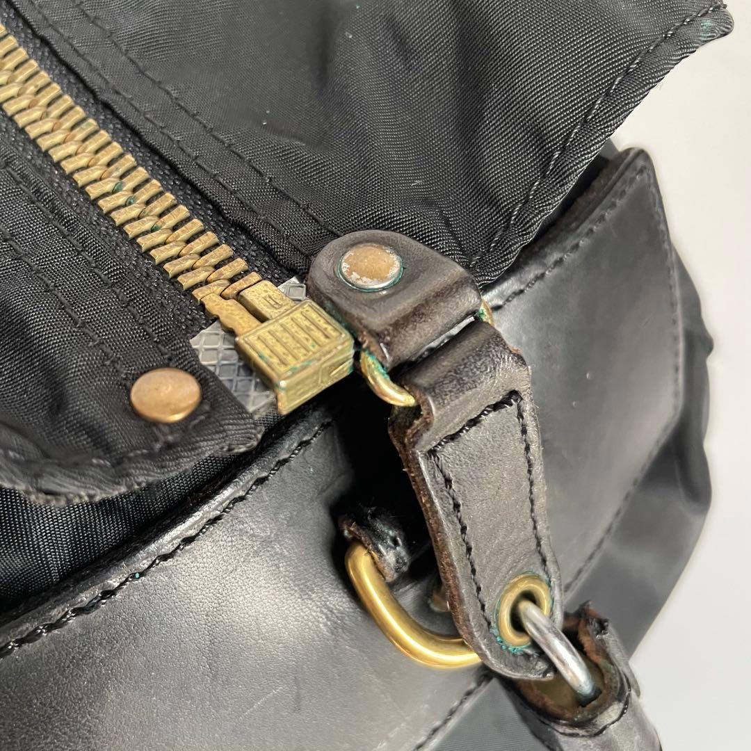 ✨️美品✨️ Felisi P4 ボストン　ハンドバッグ　ナイロン　レザー　黒