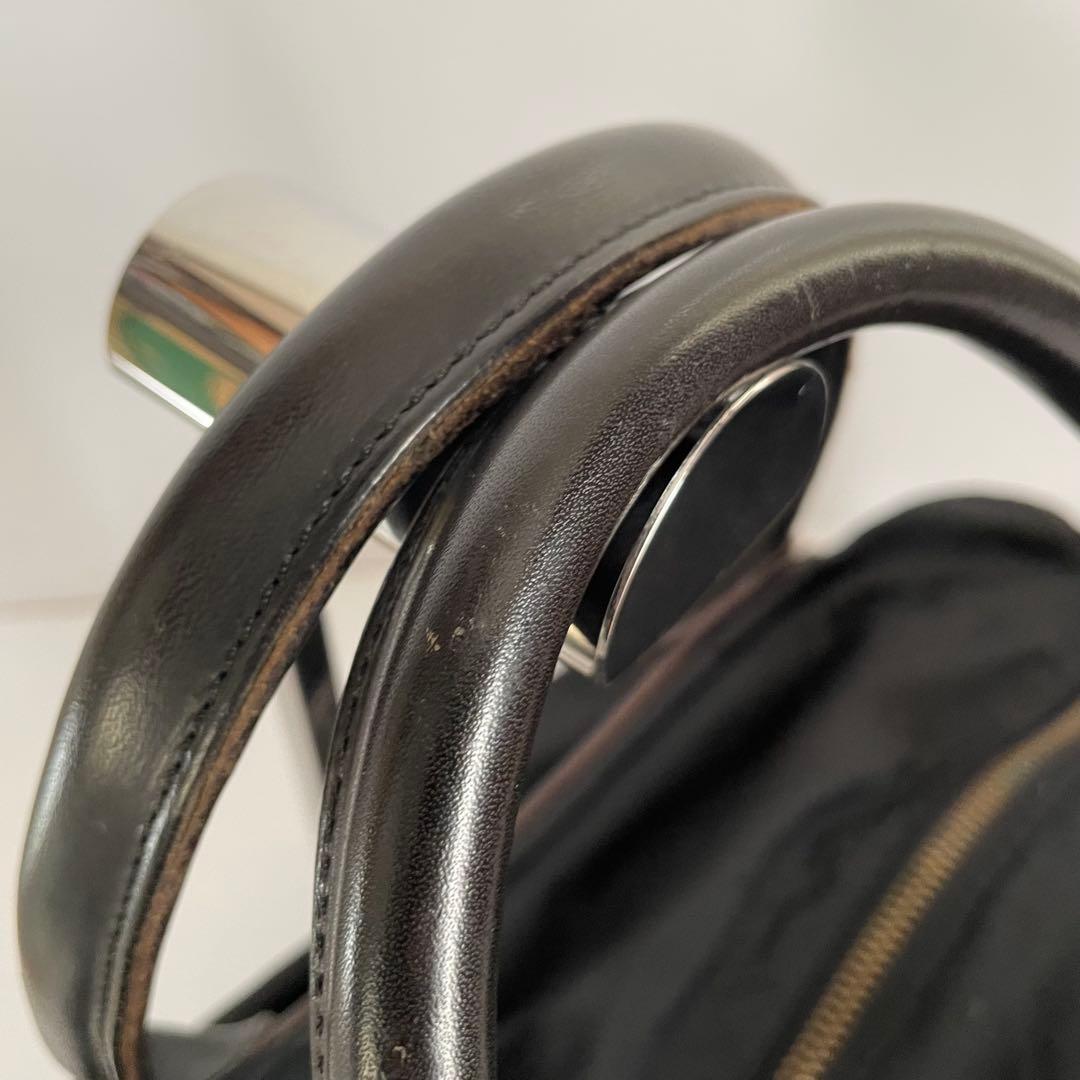 ✨️美品✨️ Felisi P4 ボストン　ハンドバッグ　ナイロン　レザー　黒