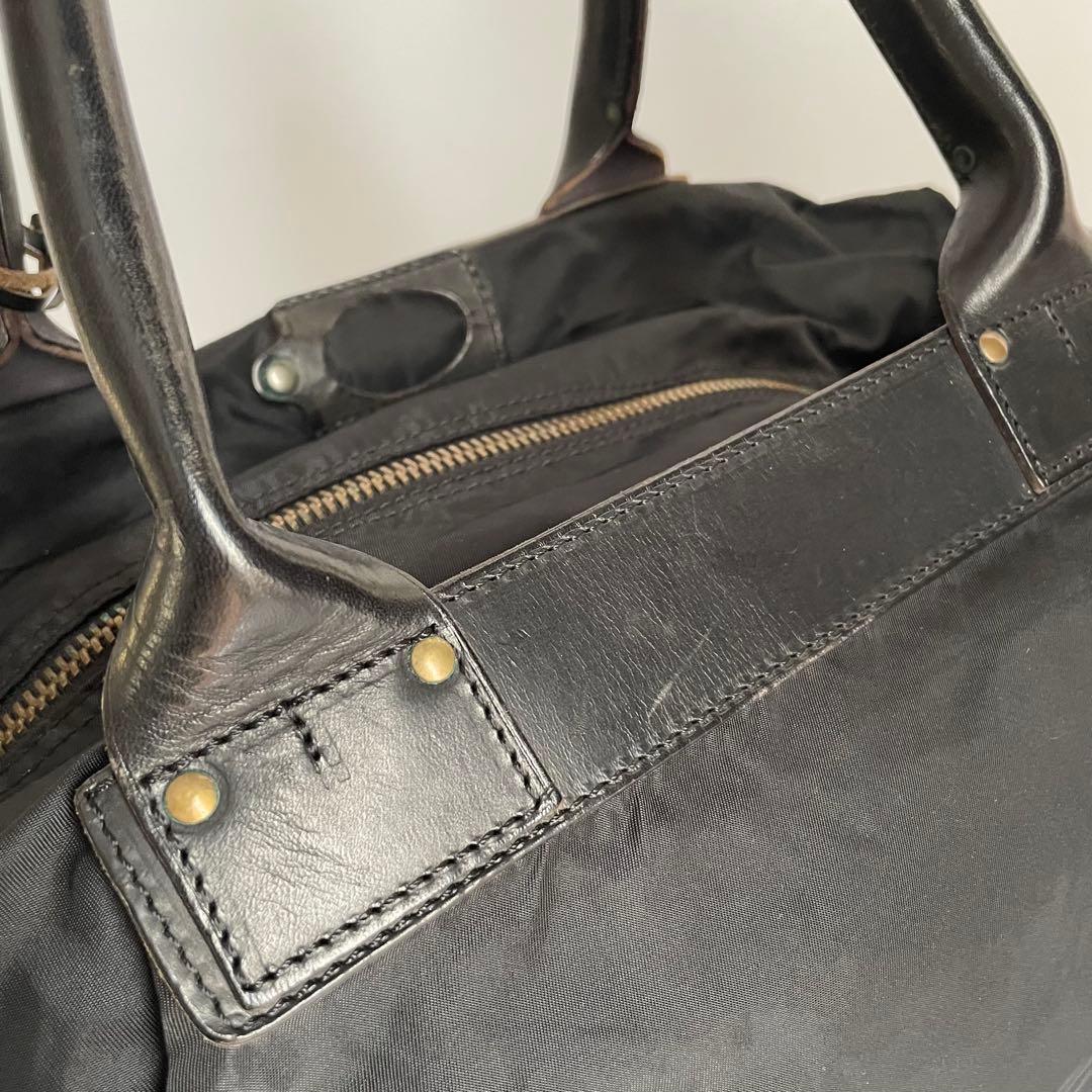 ✨️美品✨️ Felisi P4 ボストン　ハンドバッグ　ナイロン　レザー　黒