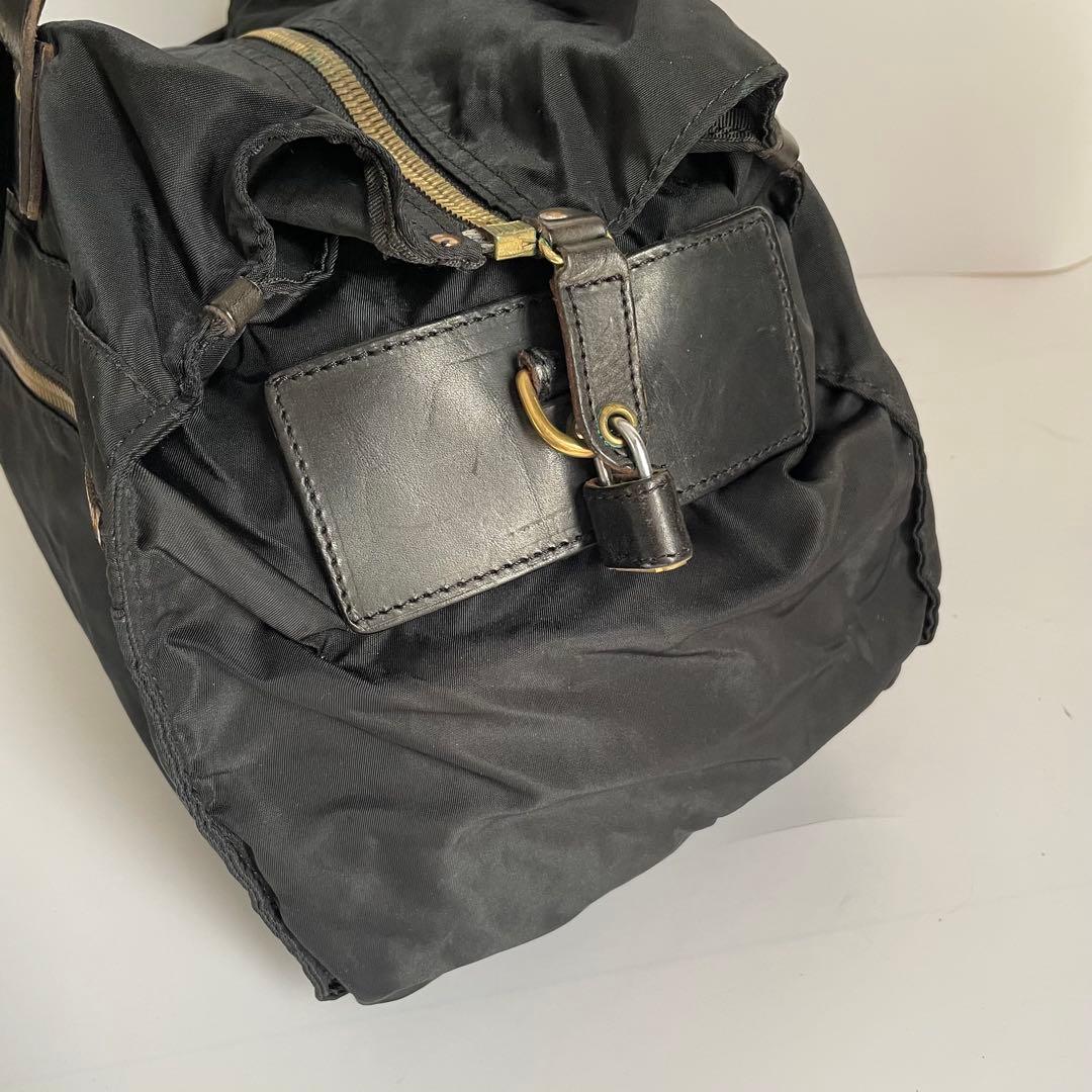 ✨️美品✨️ Felisi P4 ボストン　ハンドバッグ　ナイロン　レザー　黒