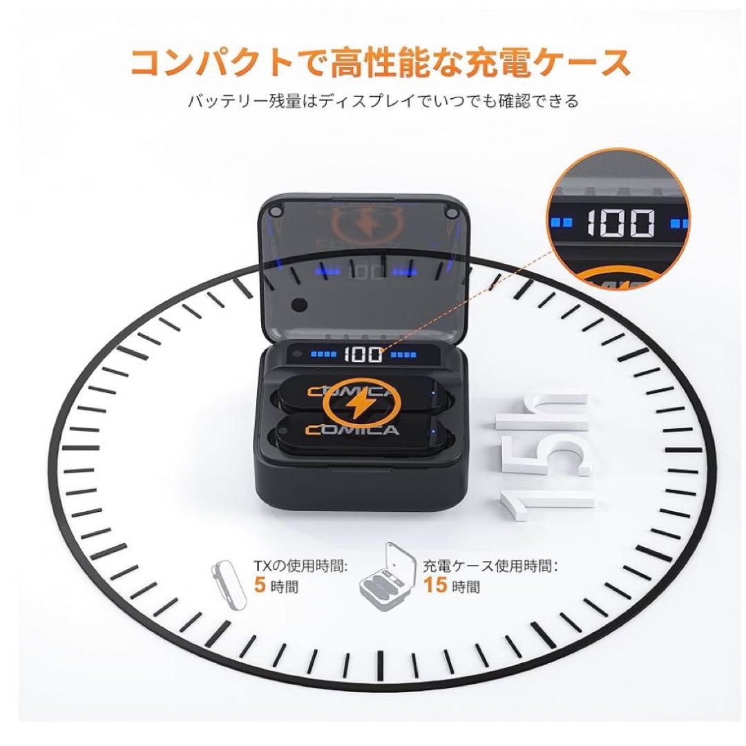 ワイヤレスマイク ピンマイク スマホ外付けマイク 360°集音 無指向性