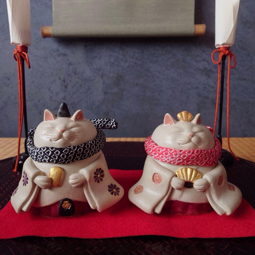 ❷だるま猫雛　m(*´꒳`*)m ※首輪付き