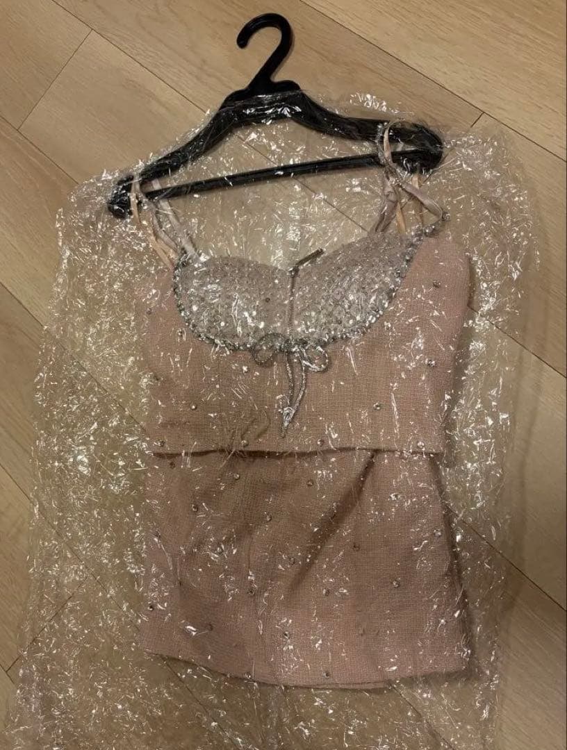 ROBE de FLEURSローブドフルールビジューセパレートドレスピンクキャバ