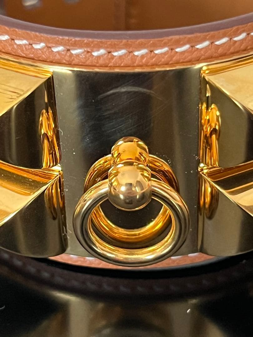 ⭐️美品　HERMES エルメス　レザーブレスレット　コリエドシアン　ゴールド