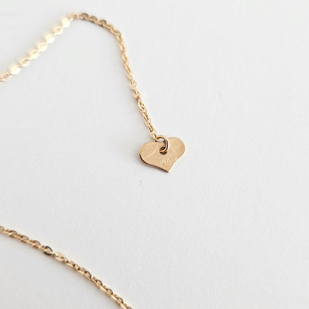 【まゆ】天然ダイヤモンドネックレス K18 イエローゴールド