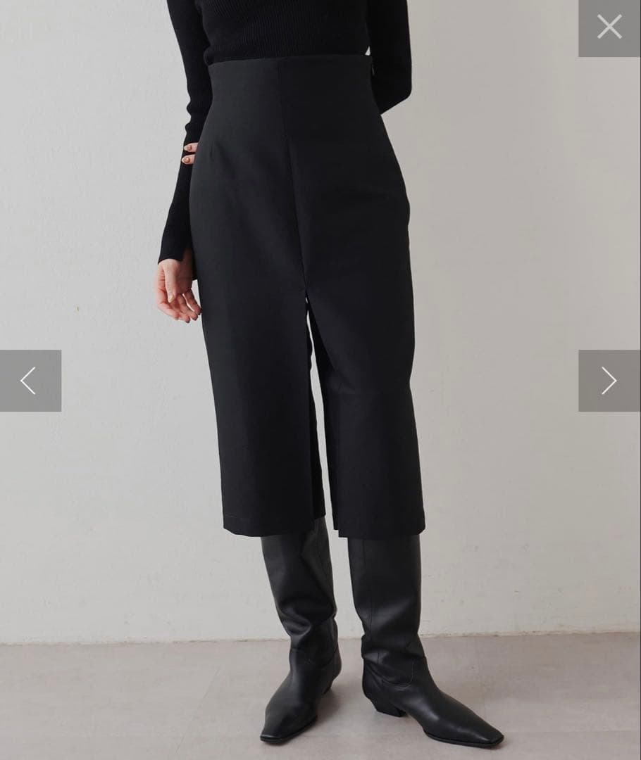 2025今季完売定価3.3万★ウィムガゼット ハーフパンツ　36 黒ハイウエスト