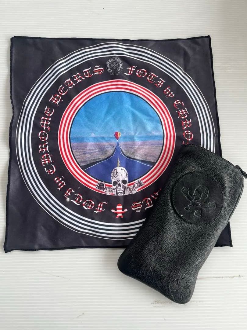 ナ*9様 Chrome Hearts メガネソフトケース＆クリーナー　スカル