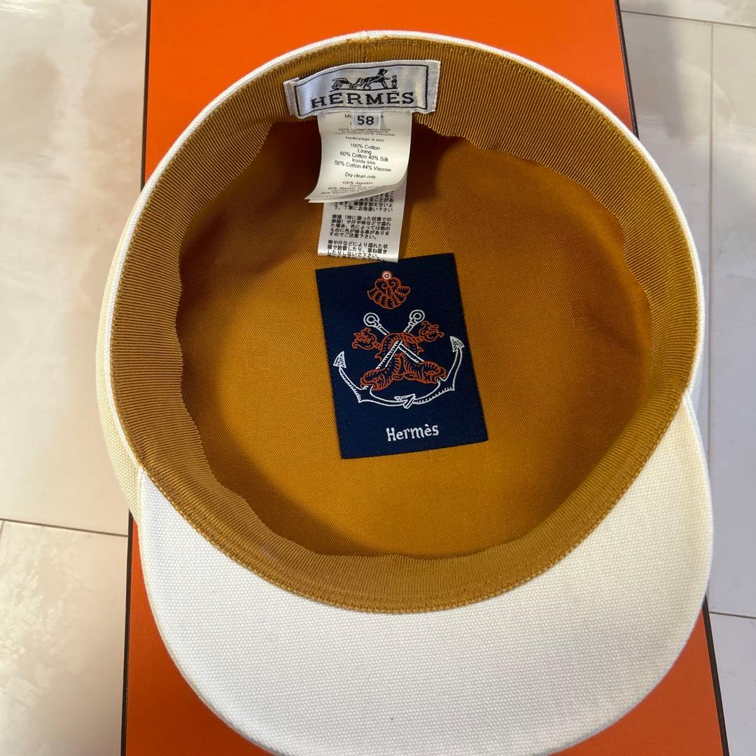 HERMES ホワイト キャスケット 58