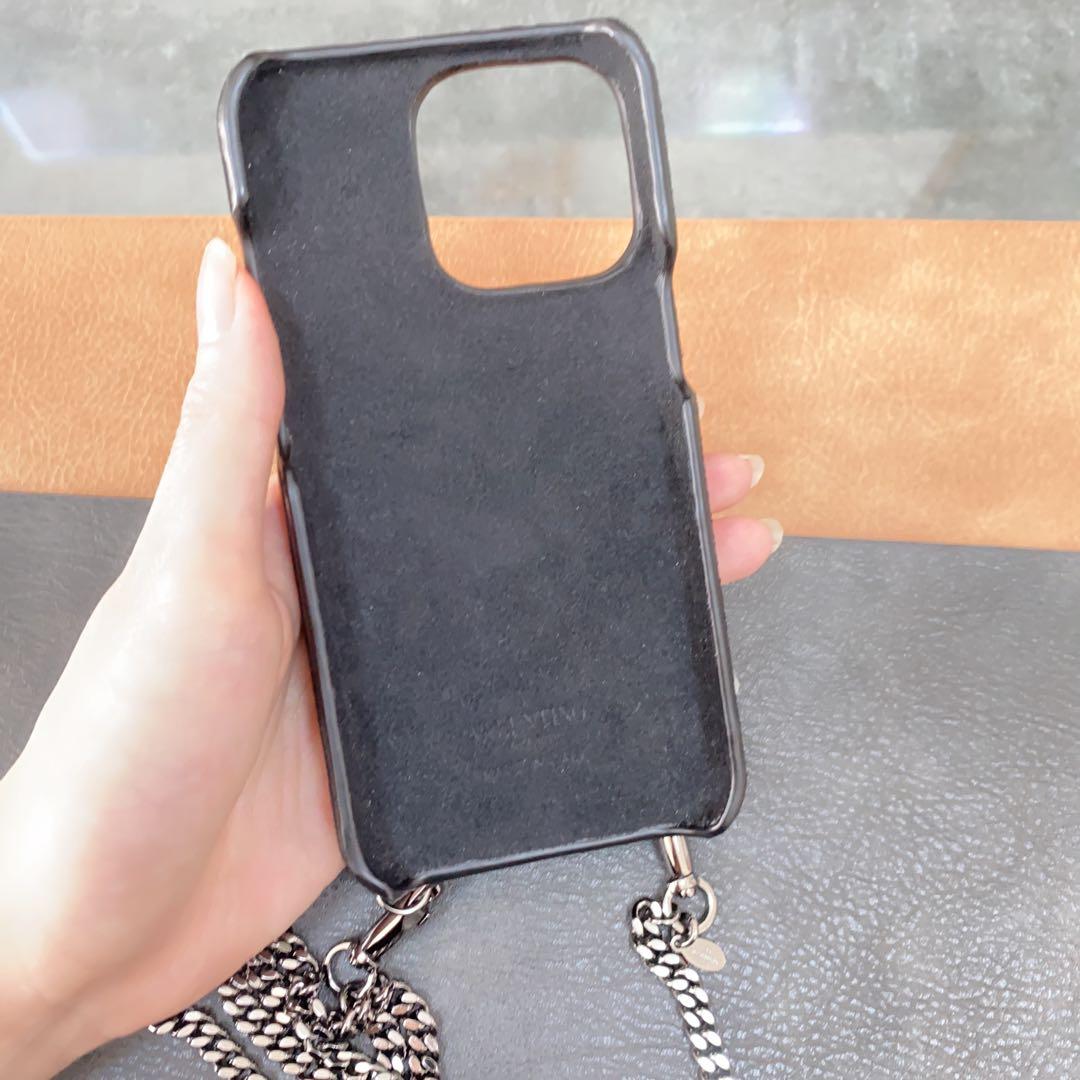 残り１【新品】VALENTINO ラインストーン iPhone スマホショルダー