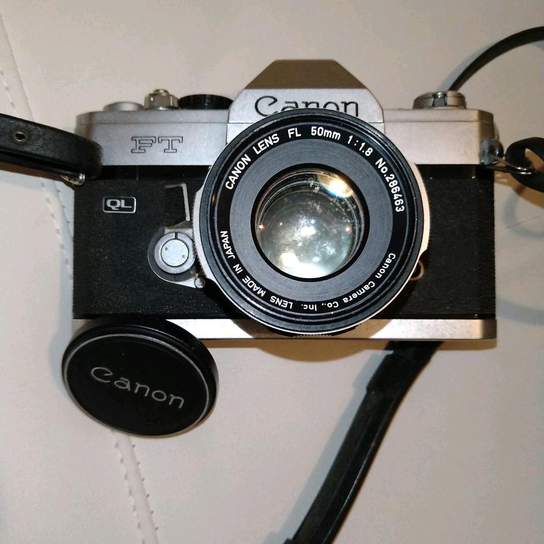 古いフィルムカメラ キャノン CanonFT fl 50mm レンズ付