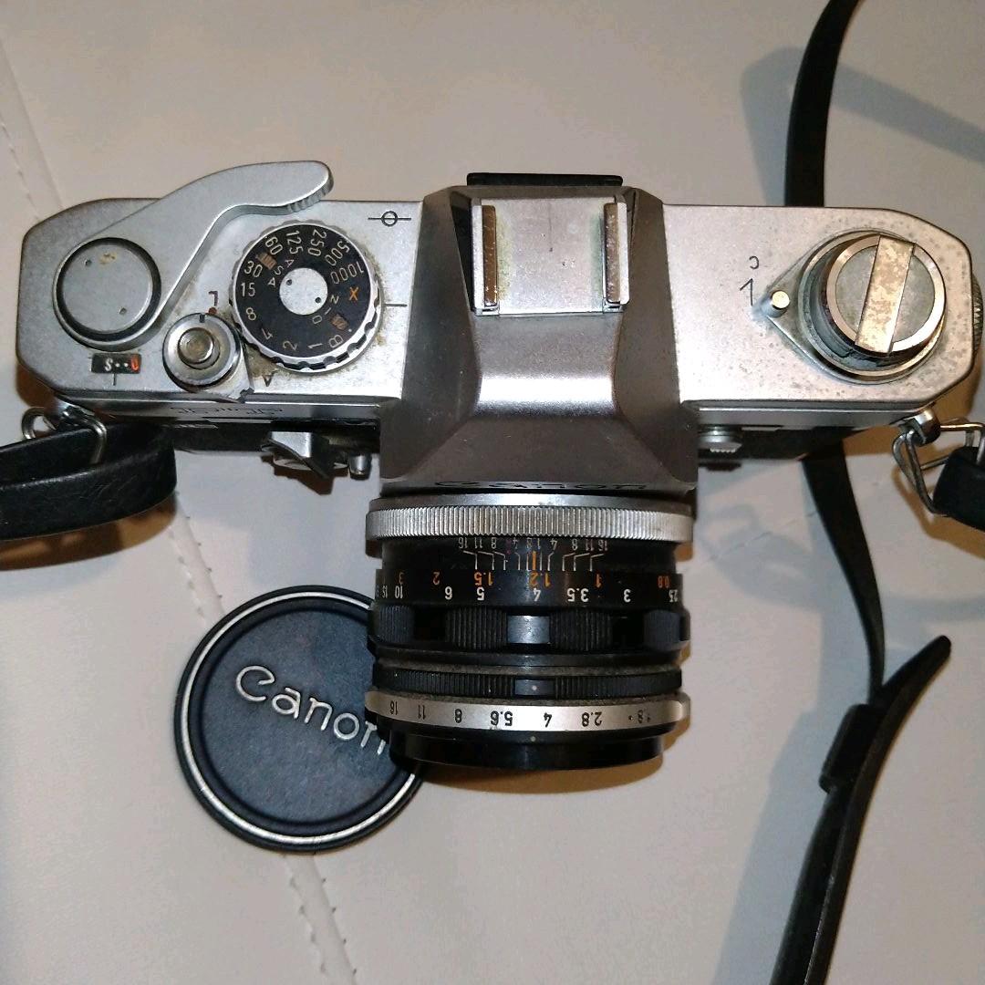 古いフィルムカメラ キャノン CanonFT fl 50mm レンズ付