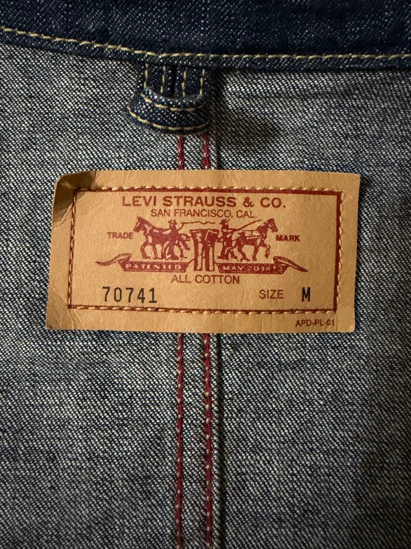 美品 濃紺　リーバイス デニム　カバーオール 70741