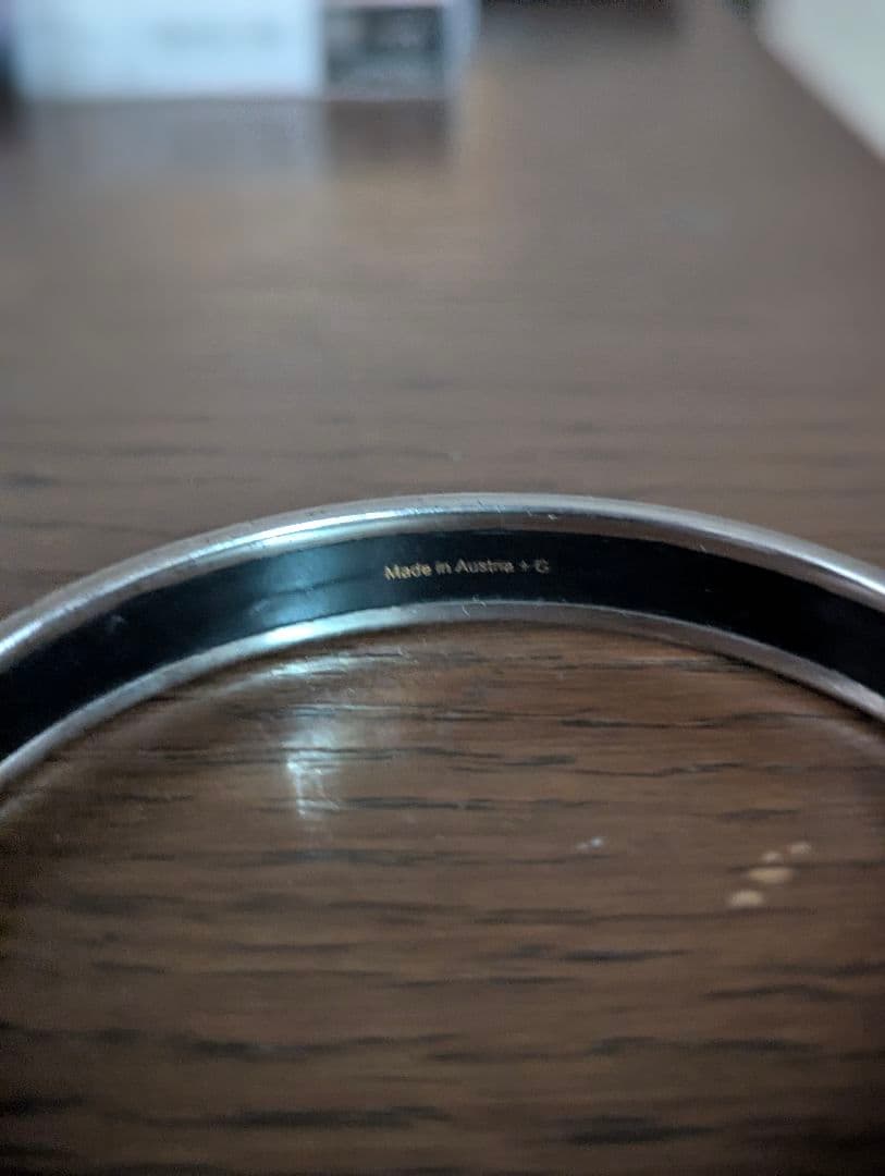 HERMES シルバーバングル　ピンク