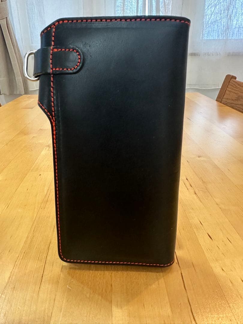 HYOD ロングウォレット黒オレンジステッチ（未使用）