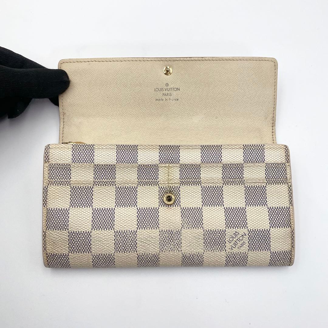 ルイヴィトン ダミエアズール ポルトフォイユサラ 長財布 N61735