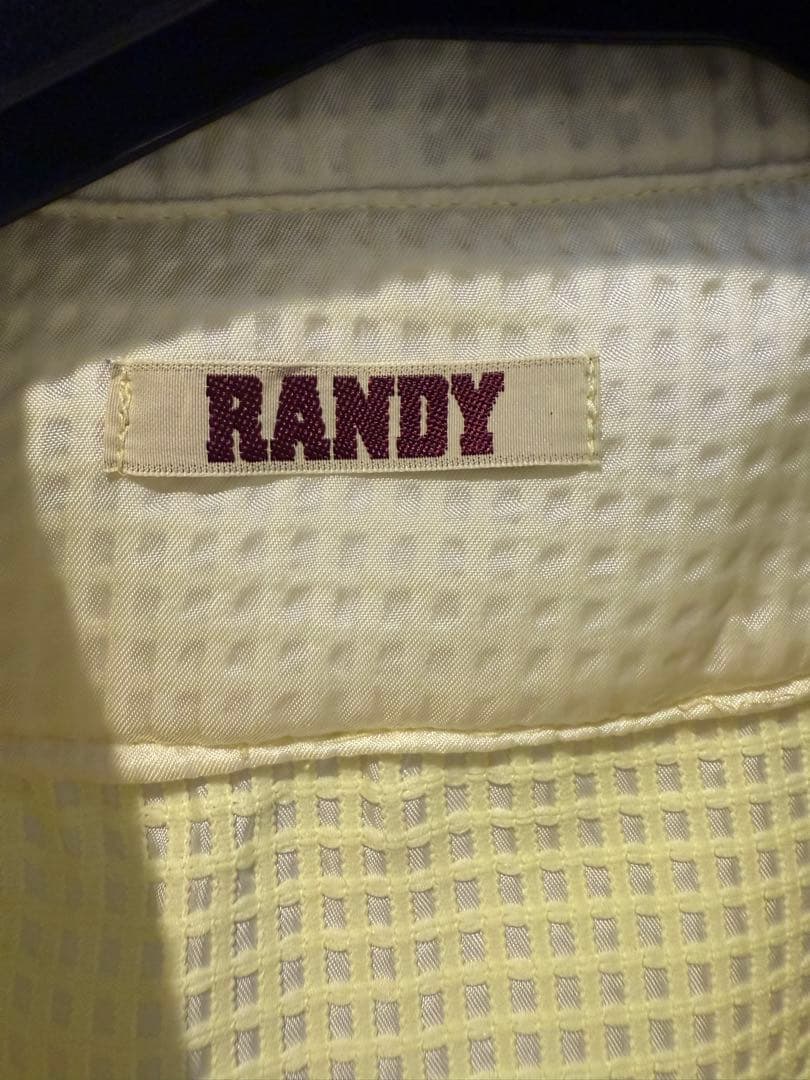 日本製RANDY イエロー チェック柄 ロングコート美品