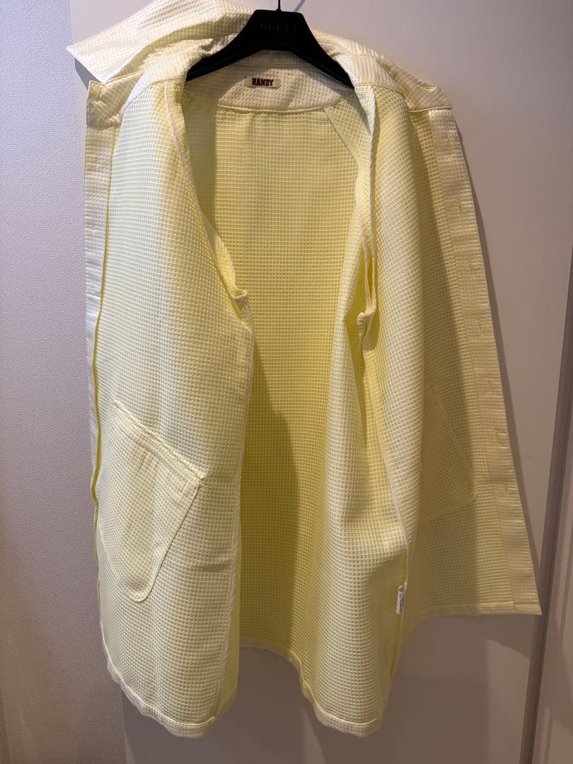 日本製RANDY イエロー チェック柄 ロングコート美品