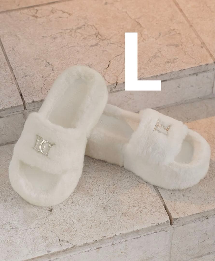 【 完売品】Darich ダーリッチ プラットフォームファーサンダル ホワイトL