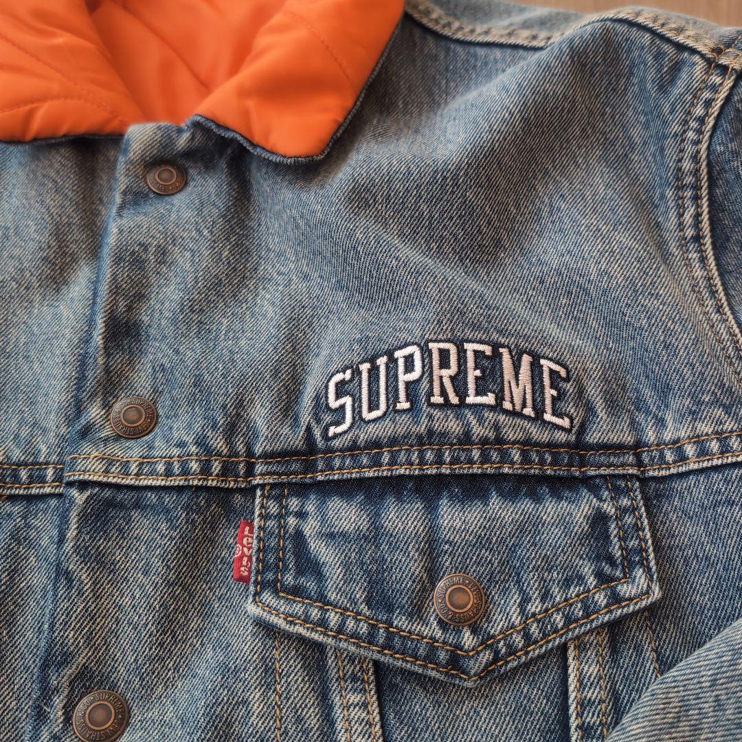 SUPREME✕Levi's デニムジャケット オレンジ　リバーシブル