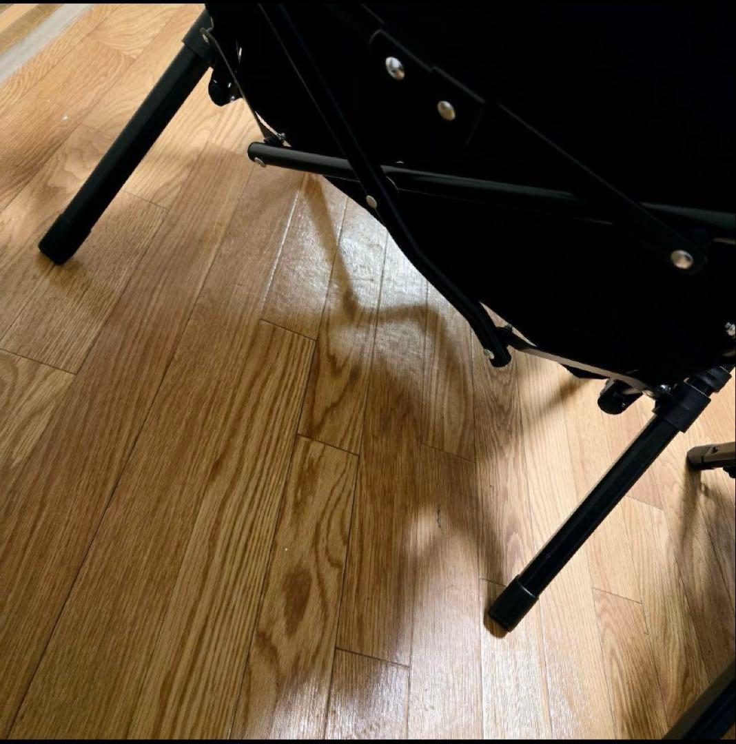 CAPTAIN STAG リクライニングチェア 2脚 ブラック塗装