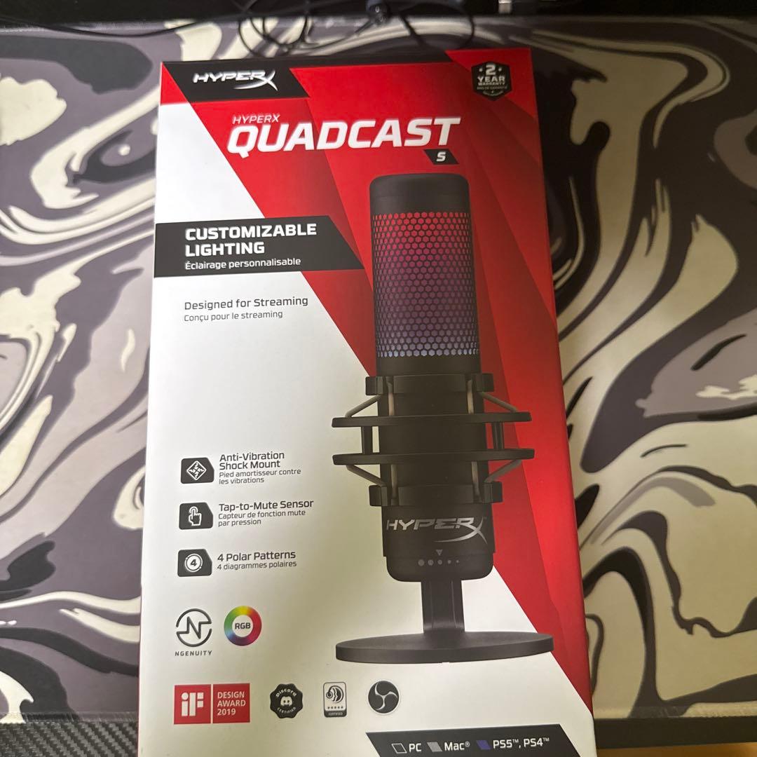 HyperX QuadCast S マイク　純正ポップガードおまけ付き