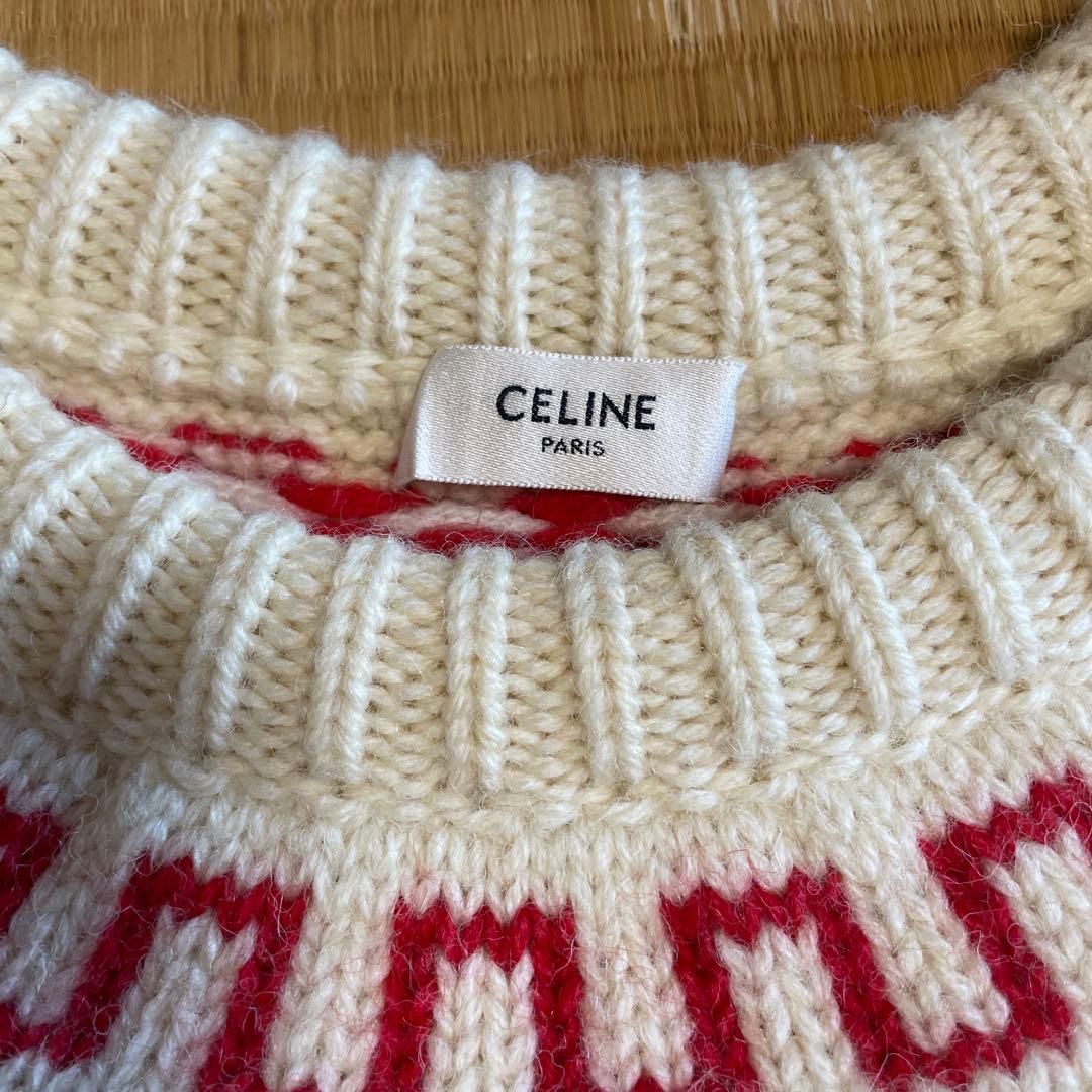 CELINE 21AWオーバーサイズ シェットランドニット　サイズL