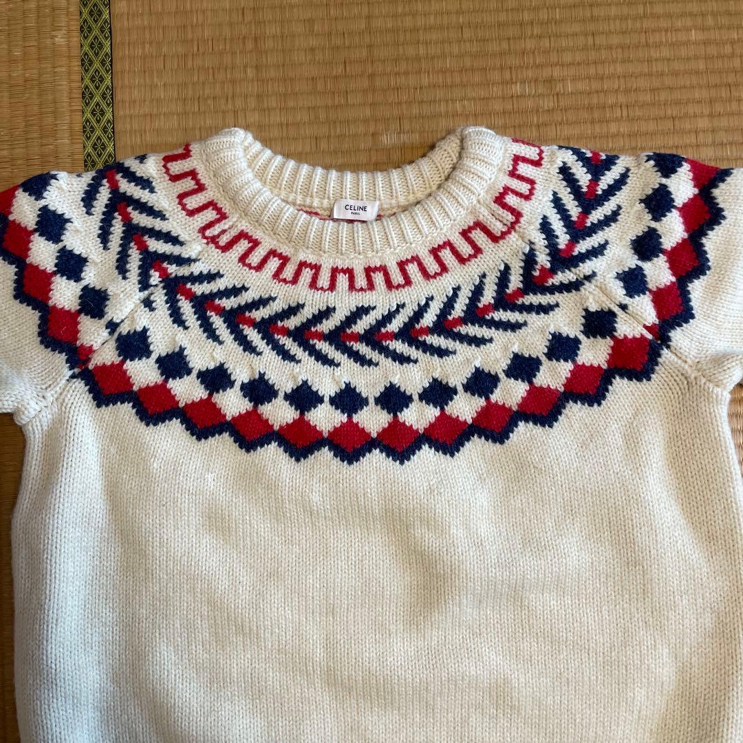 CELINE 21AWオーバーサイズ シェットランドニット　サイズL