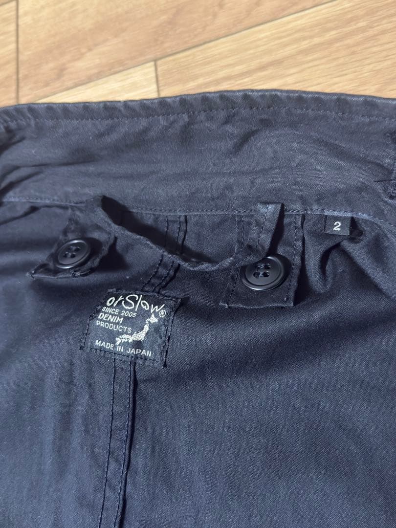 オアスロウ M-65 フィッシュテールコート ブラック サイズ2