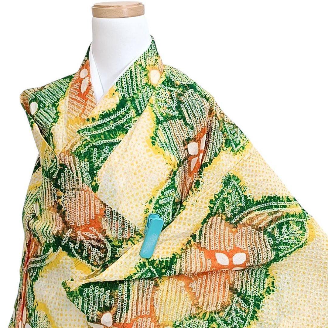 LULU67 有松鳴海絞り 黄色 浴衣 美品 人気色