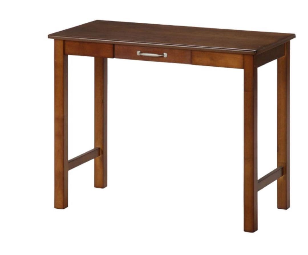 不二貿易　デスク 机 幅90×奥行45×高さ72cm ミディアムブラウン