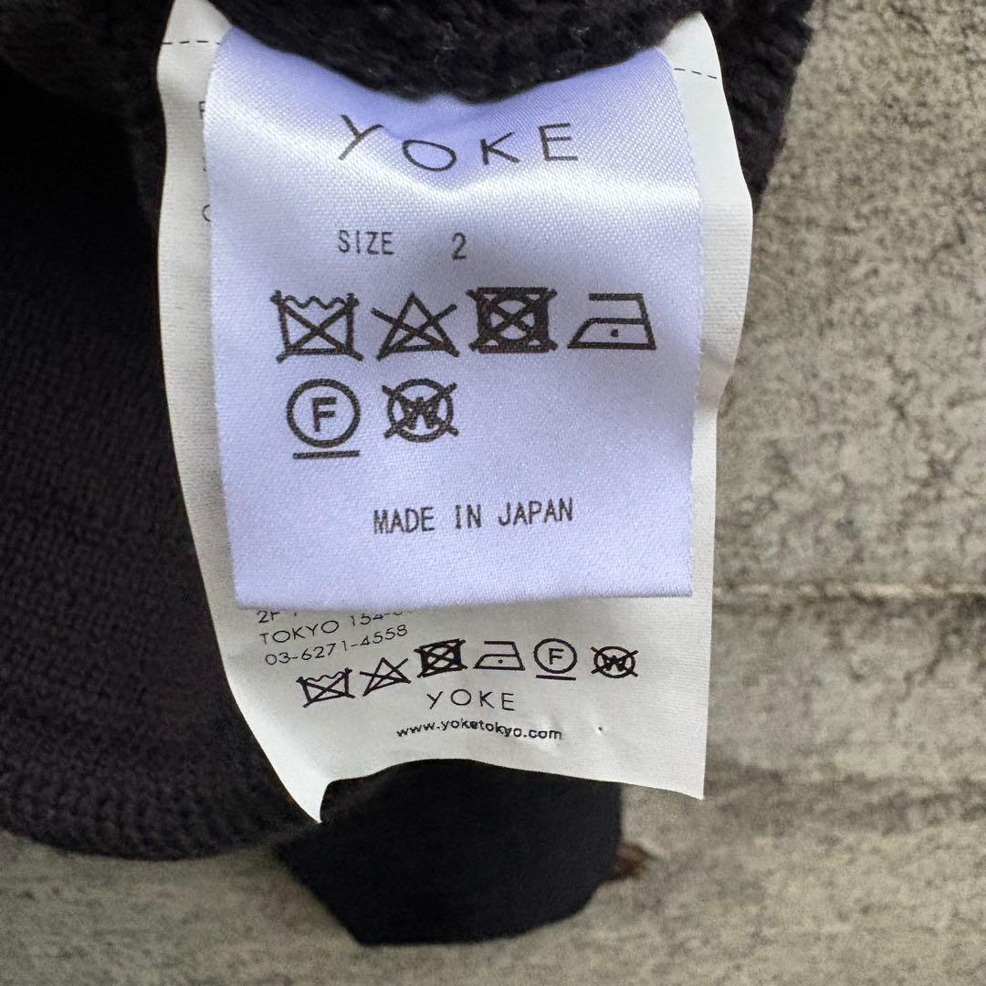 YOKE ヨークbias border ドライバーズ ニット カーディガン 黒