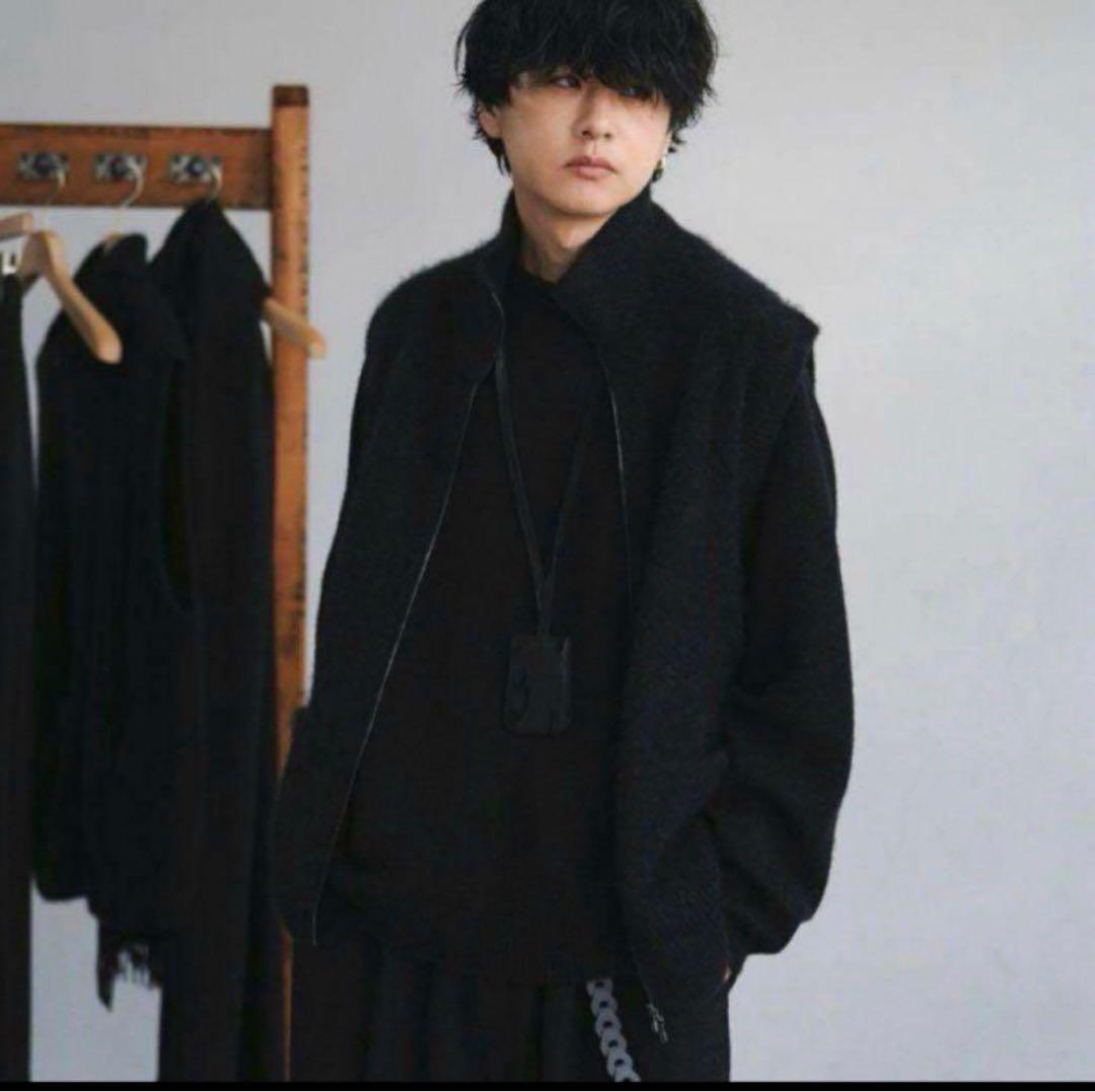 【LIDNM】CASHMERE HARD MILLED ZIP VEST