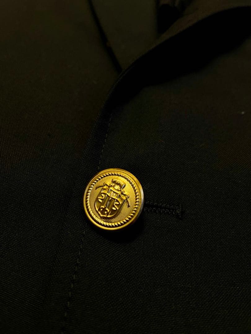 【極美品】J.PRESS 紺ブレ ペピンメリノウール 3B 金ボタン A5 M