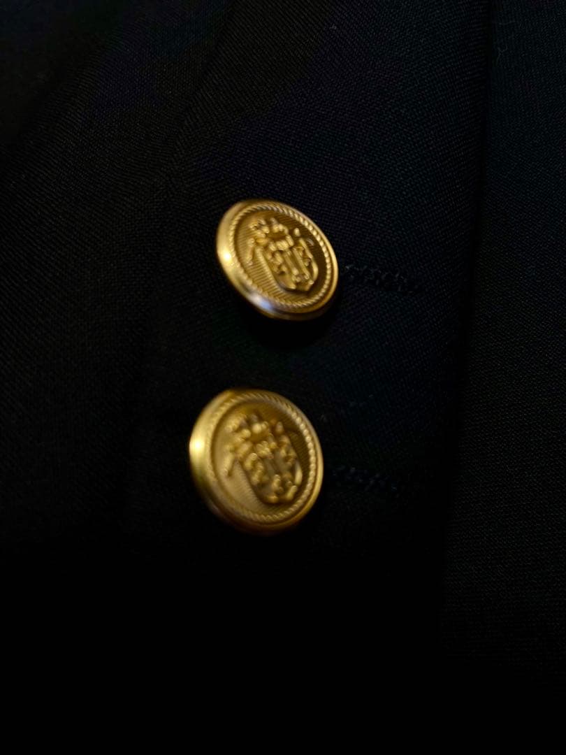 【極美品】J.PRESS 紺ブレ ペピンメリノウール 3B 金ボタン A5 M