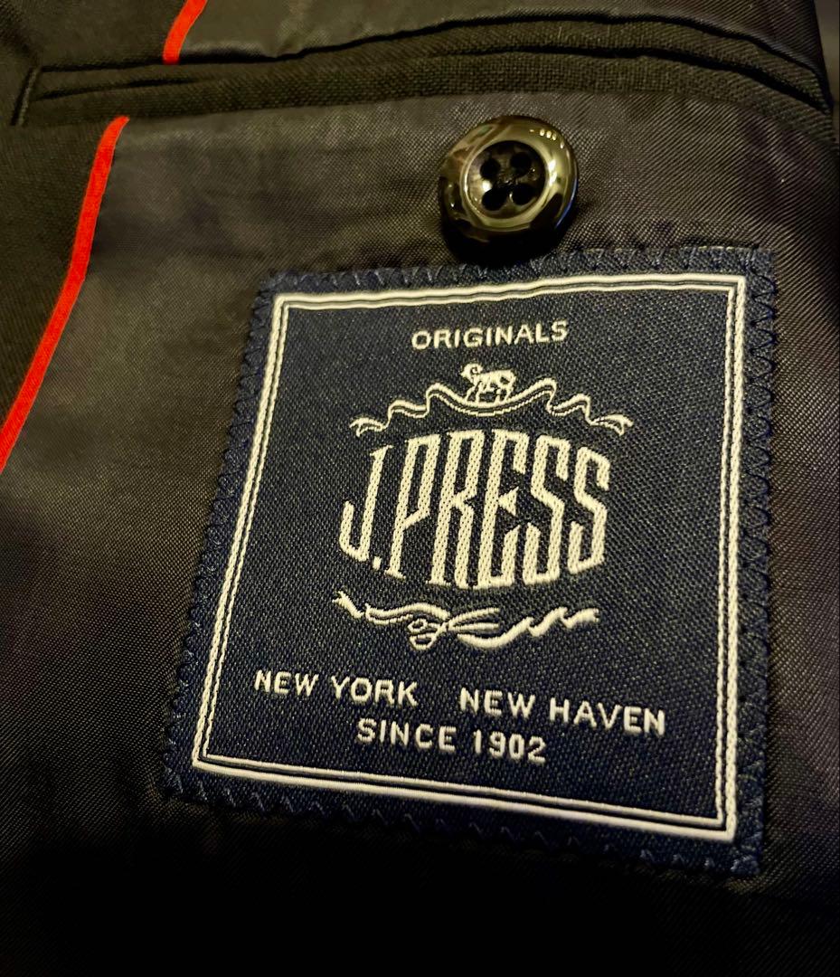 【極美品】J.PRESS 紺ブレ ペピンメリノウール 3B 金ボタン A5 M