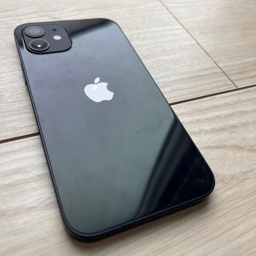 iPhone12 ブラック 64GB 充電ケーブル、アダプタ付き