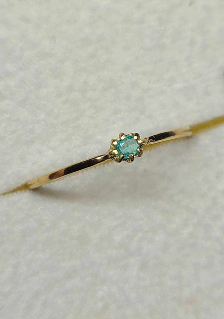 まゆどん素晴らしい透明感!!★ブラジルバターリャパライバトルマリン18金★