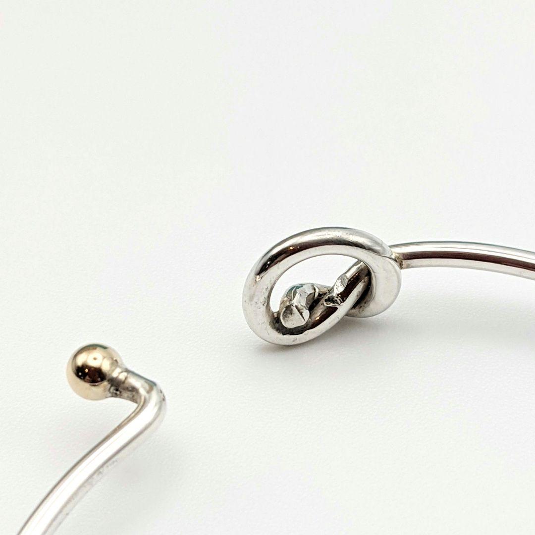 希少オールドティファニー フック＆アイ ブレスレット コンビ 925 k14