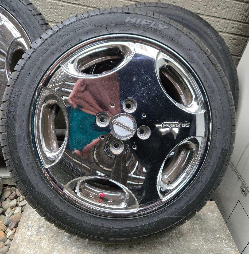 ESTATUS 15インチ クロームホイール・タイヤセット