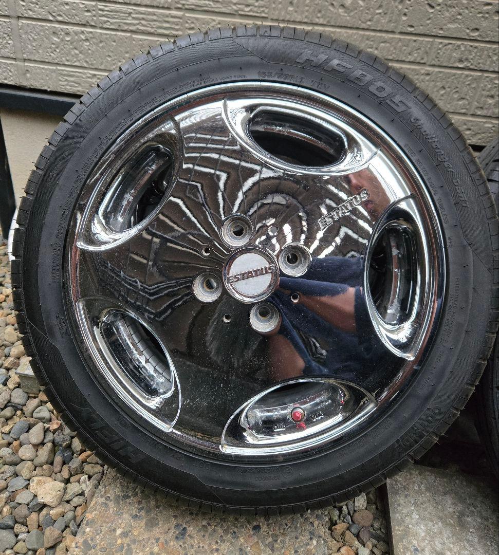 ESTATUS 15インチ クロームホイール・タイヤセット