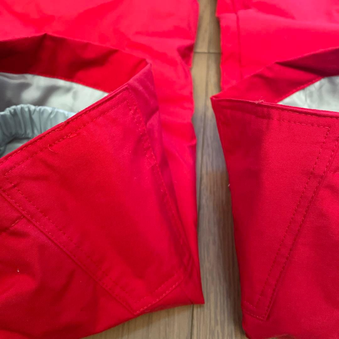 スキーウェア キッズ 115→135 デサント 赤 紺　手袋付き