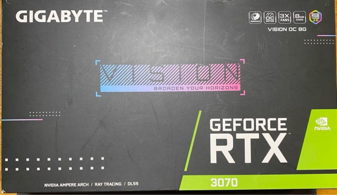 gigabyte RTX 3070 16GB vision AI 画面用