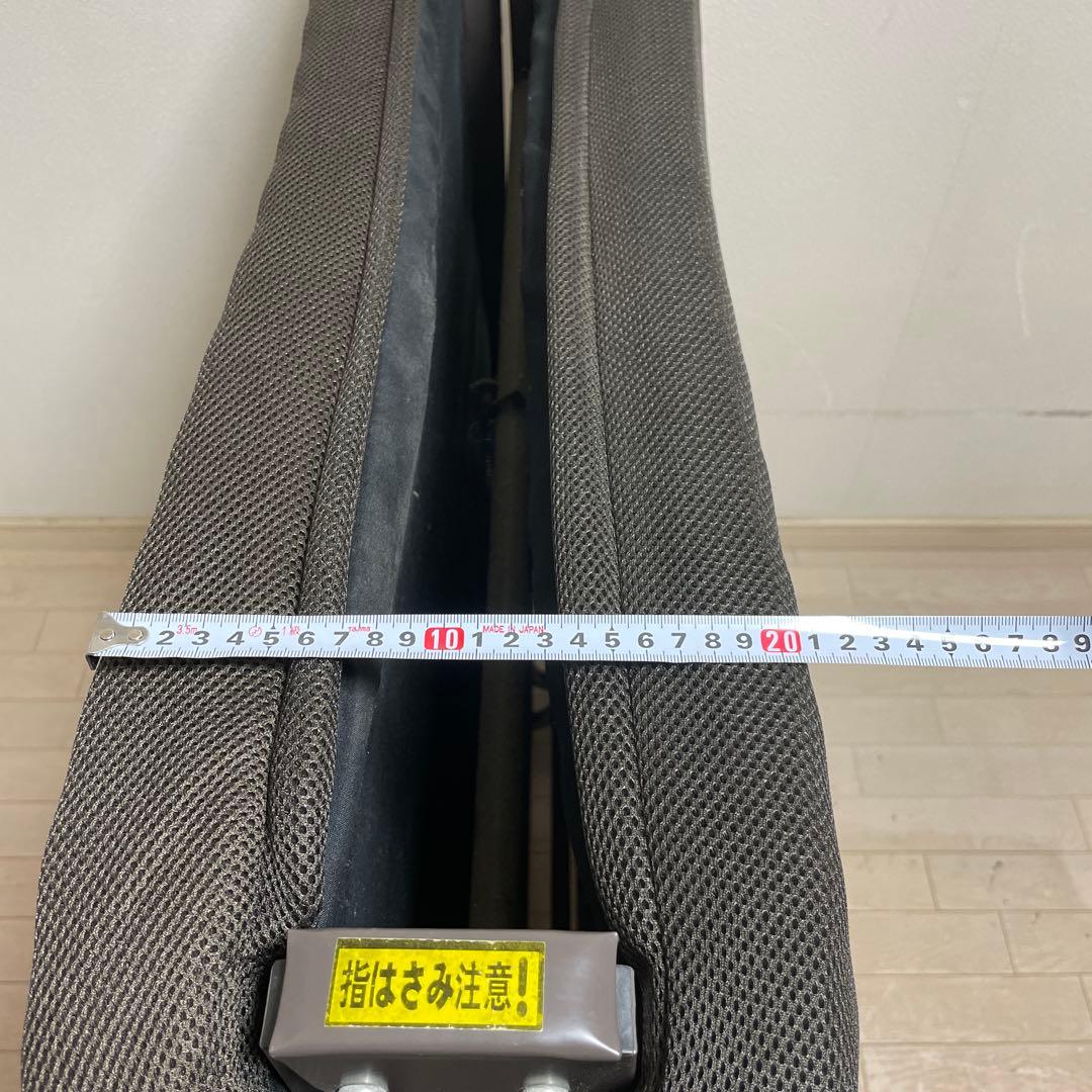 折りたたみベッド ダークブラウン メッシュ